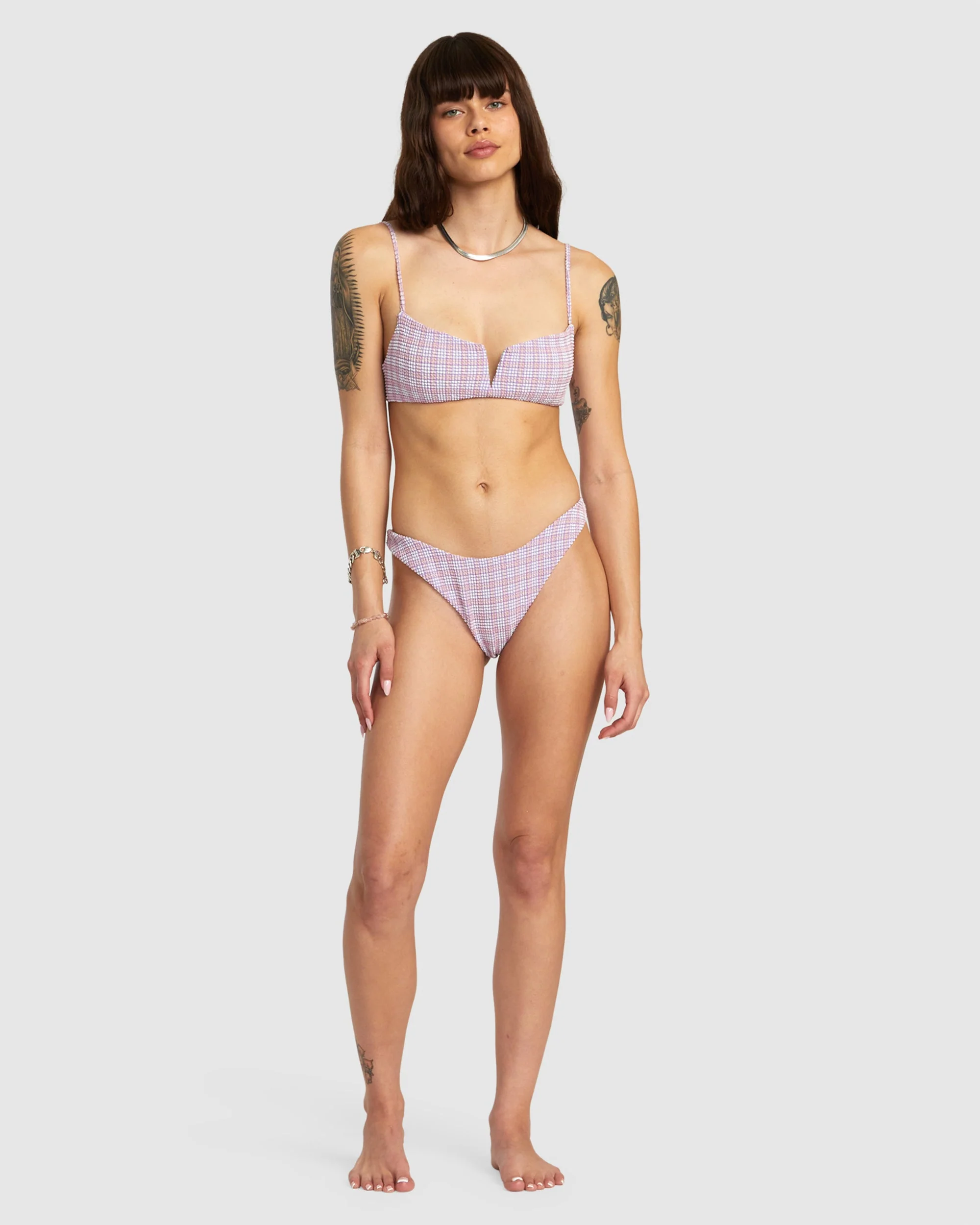 Womens Prepped V-Wire Bralette Bikini Top - Image 5